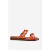 Boto Women's Sandals With Golden Embellishments Orange Jenoriela | ePonuda.com