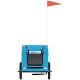 Prikolica za bicikl za ljubimce plava od tkanine i željeza | shoptok.hr