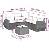 vidaXL 6-dijelni set vrtnih sofa s jastucima bež od poliratana | shoptok.hr