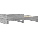 vidaXL Posteljni okvir siva sonoma 90x190 cm inženirski les, (21273459) | Shoptok.si