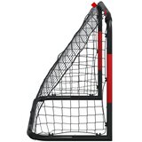 vidaXL Nogometni gol z mrežo rdeč in črn 90x48x71 cm jeklo | Shoptok.si