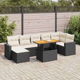 vidaXL 8-dijelni set vrtnih sofa od poliratana s jastucima crni | shoptok.hr
