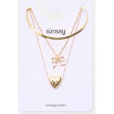 Sinsay Ogrlice s mašnicom i srcem 3 pack | shoptok.hr