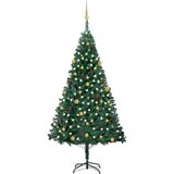 vidaXL Umjetno božićno drvce LED sa setom kuglica zeleno 240 cm | shoptok.hr