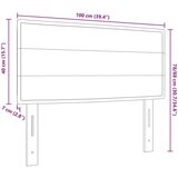 vidaXL Vzglavje Svetlo sivo Tkanina in les 100 x 7 x 78 cm Preprosto | Shoptok.si