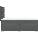 vidaXL Box spring postelja z vzmetnico temno siva 80x200 cm blago | Shoptok.si