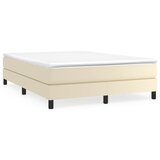 Maison Chic Posteljni okvir - Dvoposteljna postelja - Zakonska postelja krem 140x200 cm umetno usnje-J14642, (21769717) | Shoptok.si