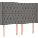 Uzglavlje tamnosivo 163 x 16 x 118/128 cm od tkanine | shoptok.hr