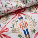 Catherine Lansfield Posteljina za bračni krevet u prirodnoj boji 200x200 cm Christmas Nutcracker Bows – | shoptok.hr