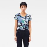 G-star T-shirt - Allover camo print in neck with top patterned | Shoptok.si