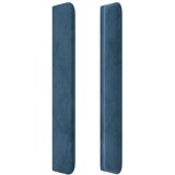  Vzglavje z ušesi temno modro 147x16x118/128 cm žamet, (20952305) | Shoptok.si