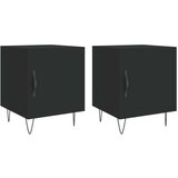  Nočna omarica 2 kosa črna 40x40x50 cm inženirski les - Nočna Omarica, (21434871) | Shoptok.si