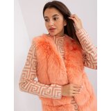 Fashion Hunters Peach fur vest with lining Cene