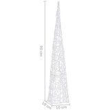 vidaXL akrilni okrasni LED stožec toplo bel 90 cm | Shoptok.si