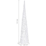 vidaXL Akrilni ukrasni stožac s LED svjetlima topli bijeli 90 cm Cijene