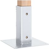  Post Bases Square 12 kosov Silver 51x51 mm Pocinkano jeklo, (21827458) | Shoptok.si
