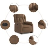 vidaXL Električni naslanjač s funkcijo vstajanja rjavo blago, (20926539) | Shoptok.si