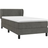 Box spring krevet s madracem tamnosivi 100x200 cm baršunasti | shoptok.hr