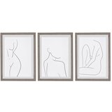 Surdic Sklop 3 stenskih slik v okvirju Body Studies, 35 x 45 cm | Shoptok.si