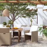 The Living Store Vrtni stol z blazinami 4 kosi poli ratan bež - Vrtni Stol, (21476057) Cene