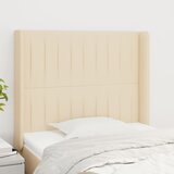  Uzglavlje s ušima krem 103x16x118/128 cm od tkanine | shoptok.hr