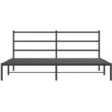  Metalni okvir za krevet s uzglavljem crni 193x203 cm | shoptok.hr