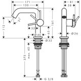 Hansgrohe 73321000 tecturis s coolstart ecosmart+ 110 armatura za umivalnik | Shoptok.si