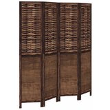 Furnova Paravan 4-delni temno rjav trden les pavlovnije, (21929934) | Shoptok.si