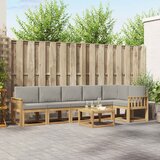  Set vanjskih sofa 7 kom. Bijela i svjetlosiva Smeđa 59 x 59 x 37 cm | shoptok.hr