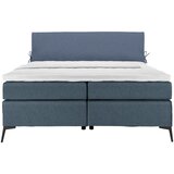 Hom`in postelja boxspring 140 cm x 200 cm , tekstil modra, temno modra | Shoptok.si