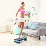 Rebel ACTIVE Step klupa za aerobik i fitnes sa 3 nivoa visine szaro-plava RBA-3225-BL | Eponuda.com
