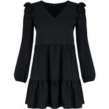 Trendyol Black Petite Pleated Dress | shoptok.hr