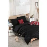 solid - black black king quilt cover set (fr)