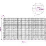  Gabion s žicom debljine 5 mm i mrežom 5x10 cm 300x10x150 cm Slike