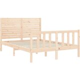  Kreveta s uzglavljem 120 x 200 cm od masivnog drva | shoptok.hr