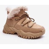 EVENTO Women's Beige Fur-lined Ankle Boots Cresandi Cene