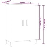  Komoda boja siva sonome 70x34x90 cm od konstruiranog drva | shoptok.hr