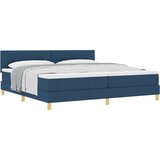  Box Spring Postelja z Vzmetnico Modra 200x200 cm Tkanina, (22081224) | Shoptok.si