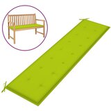 vidaXL Blazina za vrtno klop svetlo zelena 200x50x3 cm blago cene