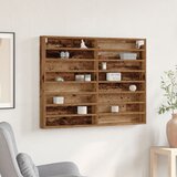 vidaXL Vitrina Stari Les Les 100 x 8.5 x 75 cm Montaža na steno | Shoptok.si