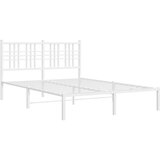  Metalni okvir za krevet s uzglavljem bijeli 120x200 cm | shoptok.hr