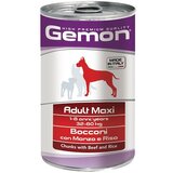 Gemon hrana za pse, govedina i pirinač, komadići, za velike rase, adult, 1250g