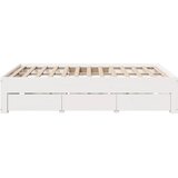  Okvir kreveta bez madraca s ladicama bijeli 140x190 cm borovina | Eponuda.com