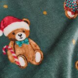 Catherine Lansfield Tamno zelena deka s božićnim motivom 170x130 cm Christmas Tartan Teddy Bear – | shoptok.hr