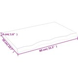 Kupaonska radna ploča svjetlosmeđa 80x50x(2-4) cm masivno drvo | shoptok.hr