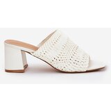 Boto Women's Slippers With Braiding On Heel White Ciariloria | ePonuda.com
