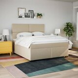  Krevet s oprugama i madracem krem 180x200 cm od tkanine | shoptok.hr