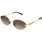 GG2051S 004 ONE SIZE (58) Zlata/Rjava