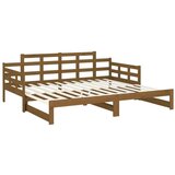 Dnevni ležaj na razvlačenje boja meda 2x(90x200) cm od borovine | shoptok.hr