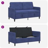 SOFA s pohranom Policijska plava 152 x 78 x 87 cm Poliester | shoptok.hr